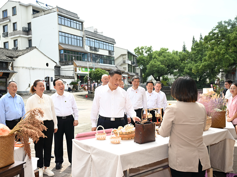 2023年9月20日，習(xí)近平在金華市義烏市后宅街道李祖村考察。