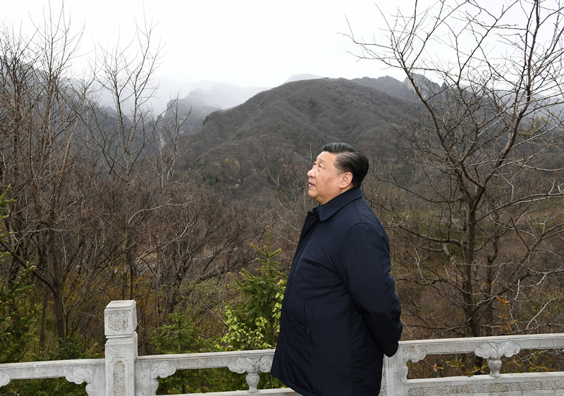 2020年4月20日，習(xí)近平在陜西秦嶺牛背梁國(guó)家級(jí)自然保護(hù)區(qū)，了解秦嶺生態(tài)保護(hù)工作情況。