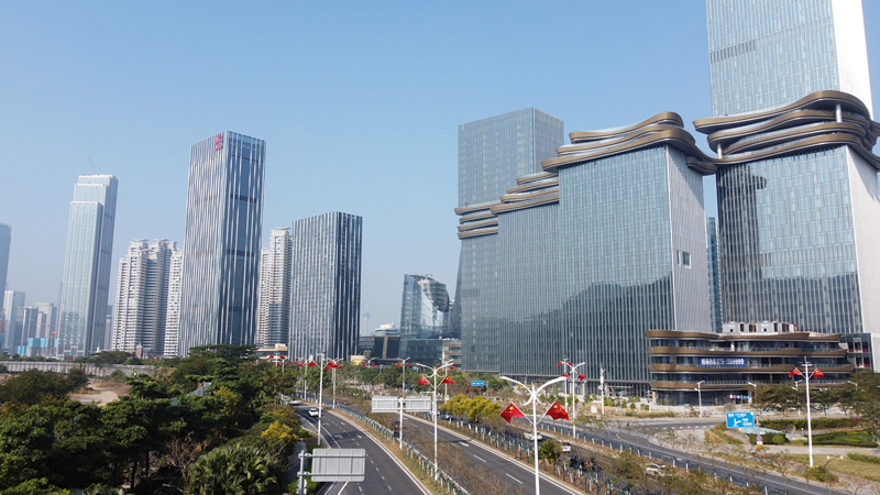 2024年1月1日，廣東珠海，橫琴粵澳深度合作區(qū)樓群。